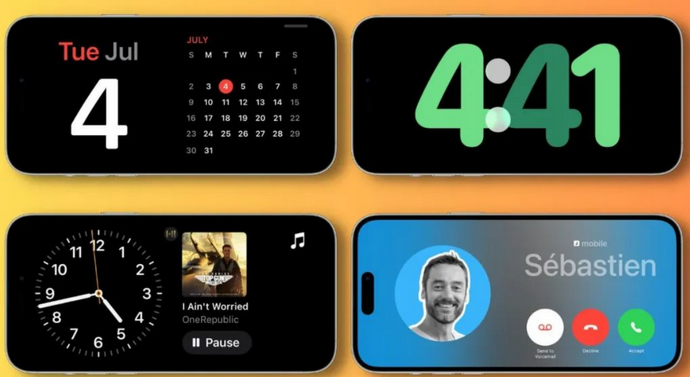 镇宁苹果手机维修分享iOS17横屏充电待机显示有什么好处 